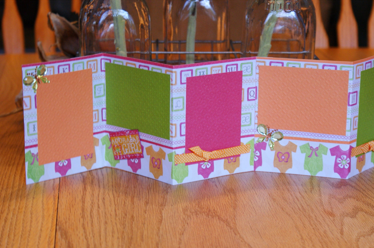 Premade Baby Scrapbook Album Baby Girl Album Girl Mini Album Baby Girl Frame Baby Shower Gift Pregnancy Gift Pregnant Mom Gift
