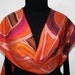 Silk Scarf Hand Painted. Copper & Burgundy Silk Scarf. Copper Valley Silk Scarf. Silk Scarves Colorado. LARGE 14x70 in. MADE to ORDER scarf.