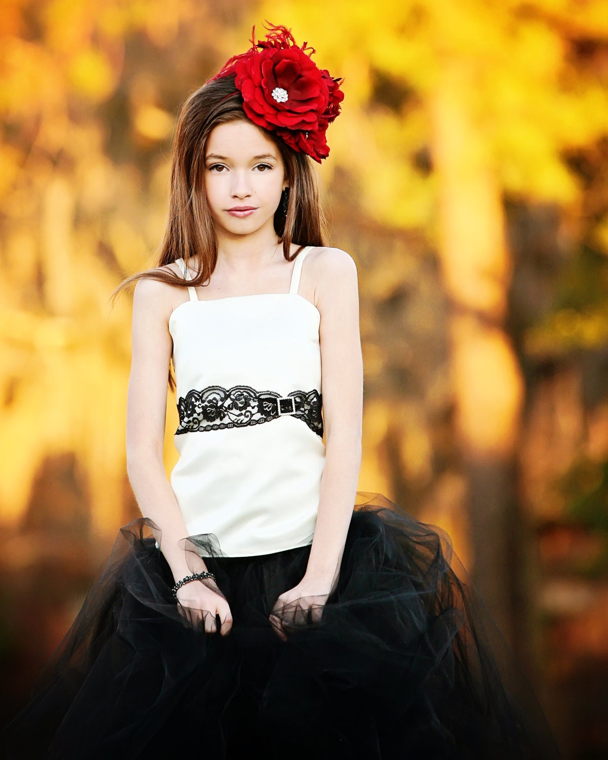 Girls Red Fascinator Hat--Headband--Clip--Weddings--Flower Girls--Portraits-Pageant---Available in Many Colors