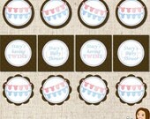 PRINTABLE TWINS Onesie Clothesline Party Circles (Personalized) Il_170x135