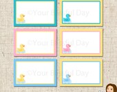 PRINTABLE Rubber Duckie Baby Shower  Label Tents