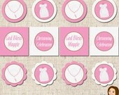 PRINTABLE Baby Girl Christening/Baptism Party Circles (Personalized) Il_170x135