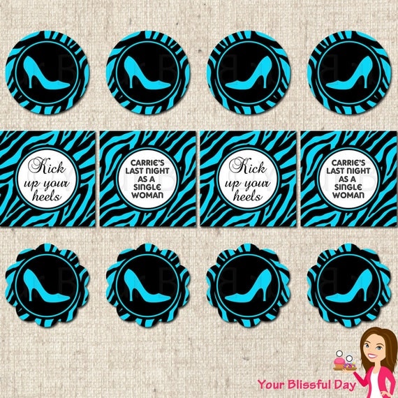 PRINTABLE Heel Bachelorette Party Circles (Many colors to choose from) Il_570xn