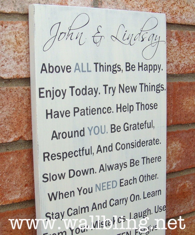 PERSONALIZED All You Need Is Love - Antique White Wood Sign