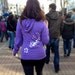 Organic "I am INSPIRED" Purple Beach Hoodie - size XS - 50% Off!