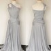 Convertible Infinity Dress, Floor length wrap dress in Stone Grey