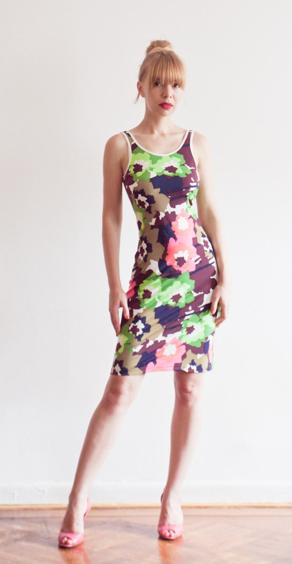 CLEARANCE SALE - Floral Camo Print Tank Dress - Size SMALL