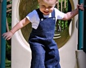Navy Blue Linen - A Good Day OVERALLs