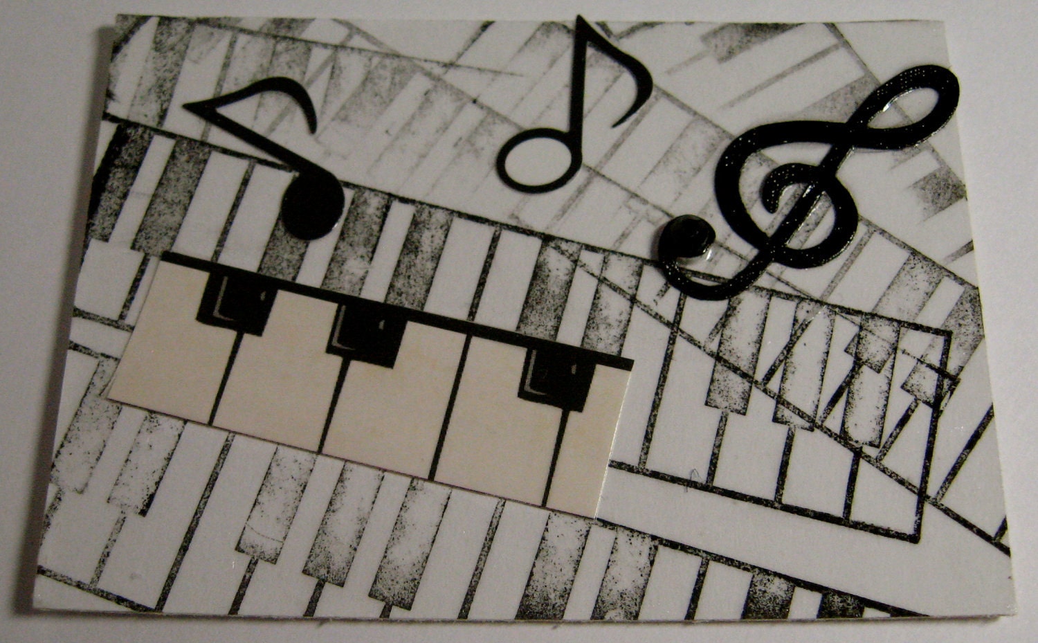 Original ACEO Mixed Media - BEAT  Musical