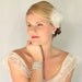 Roslin rhinestone Crystal bracelet, Bridal bracelet, beaded crystal cuff, rhinestone bridal cuff bracelet, bridal accessories