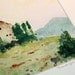 italian landscape- Tuscan Spring- 8x10 watercolor print matted to 11x14