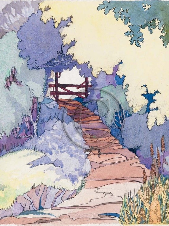 Secret Garden Art Deco Print