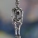 Skeleton Charm Sterling Silver Human Bones for Halloween or Doctor