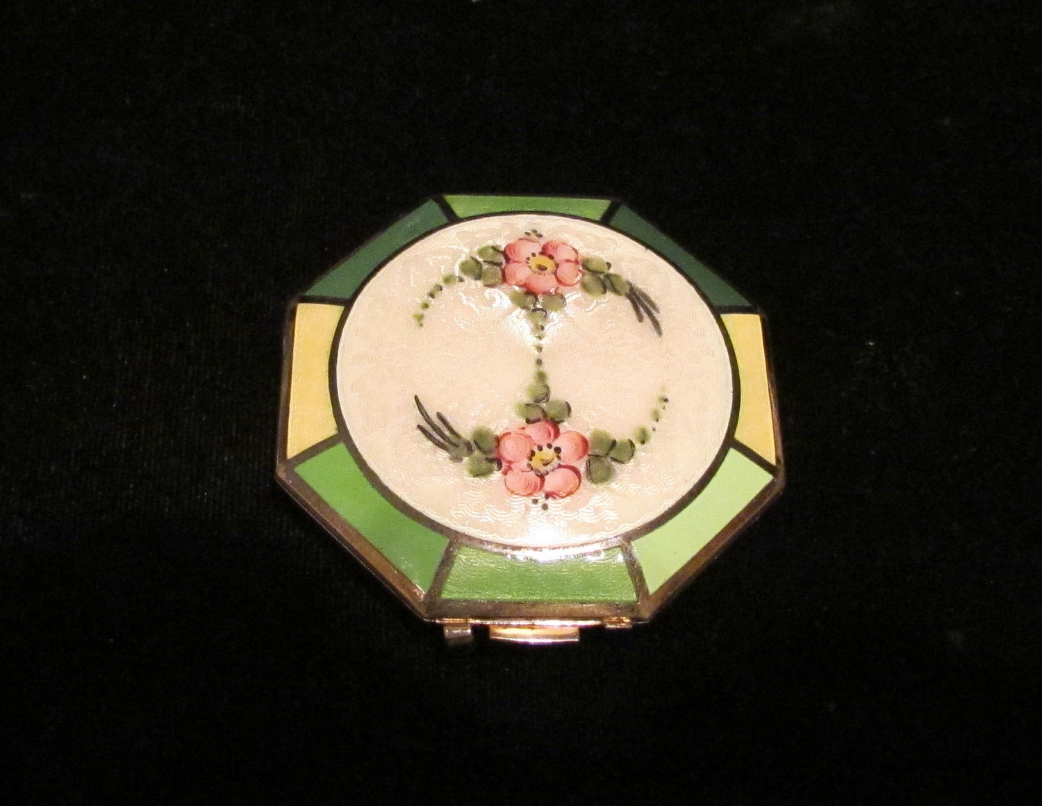 Vintage Compact Ripley & Gowen Powder Compact Guilloche Compact 1920's Compact Mirror Compact Rouge Compact