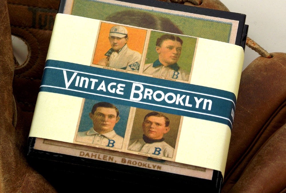 Brooklyn Dodger Baseball Card Coasters Sports Card Man Cave Decor