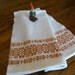 Handwoven towel - Gold and White, Monk's belt