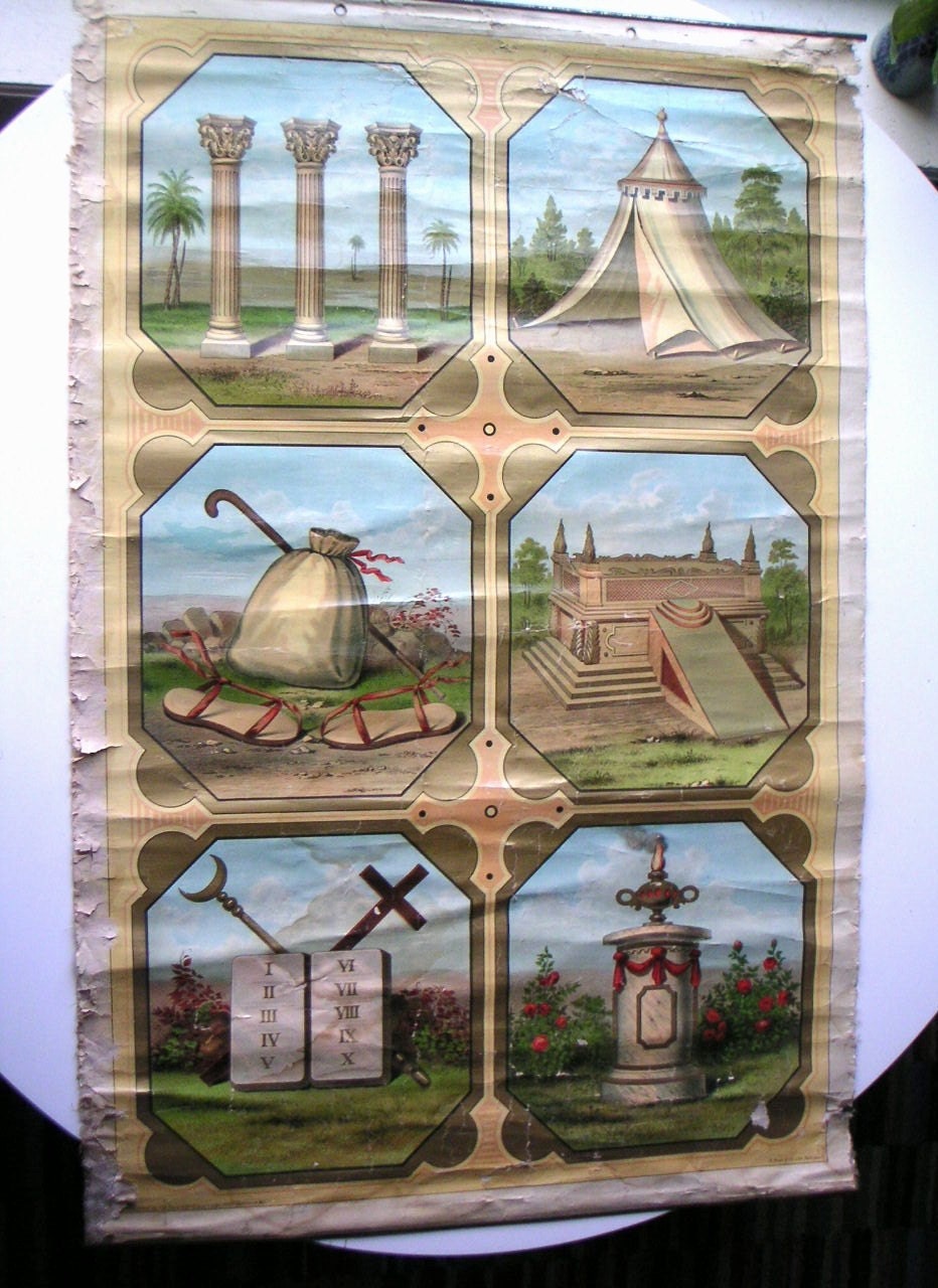 RESERVED for lisa. antique IOOF international order of oddfellows chart from WV fraternal lodge - rare victorian chromolithograph on linen