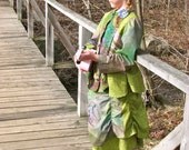 Woodland Fairy Outfit Green and Purple Girls size 10