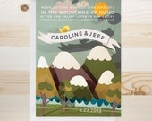 Wedding invitation- Mountain Wedding