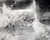 Experimentation 2, 22" x 17.5" hand-pulled abstract monotype on 30" x 22" paper