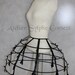 Black color Crinoline hoop skirt panier 4 rows elastic waist and satin ribbon cage