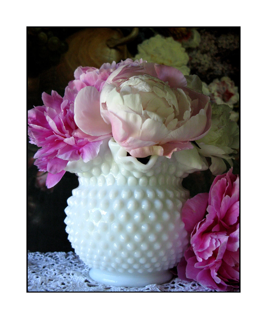 Large Round Hobnail Vase by Fenton