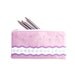 Pink pencil case. Zipper pouch. Pretty spots and flowers. Back to school
