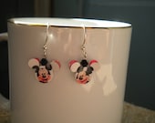 Disney Mickey Mouse Earrings - Paper Dangle Earring with Crystal