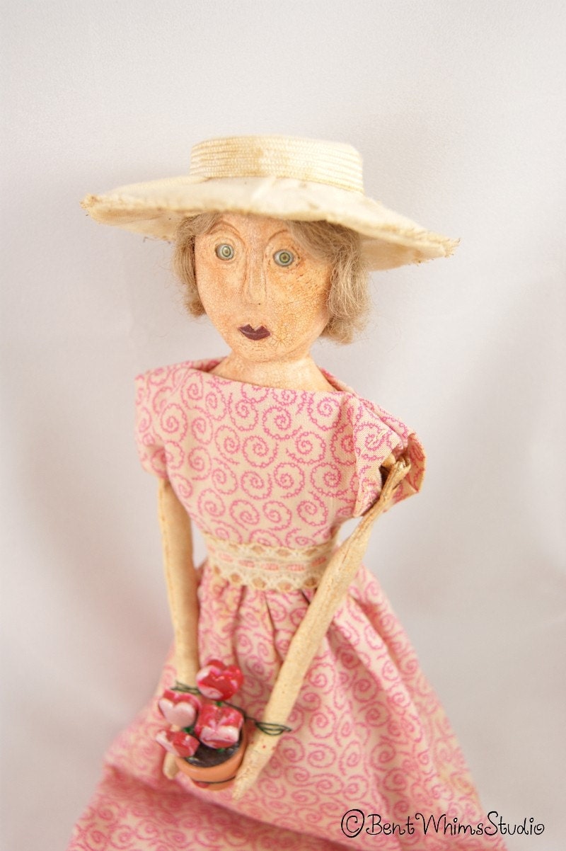 Primitive in Pink Art Doll OOAK - Valerie