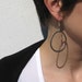 Black round iron Earrings - Italy Handmade