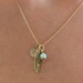 Feather necklace-14k gold filled and initial charm necklace