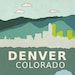 Denver Colorado 8x10 / Nursery Decor, Modern Baby, Typography Poster, City Skyline, Giclee, Illustration, American Travel Theme, Digital