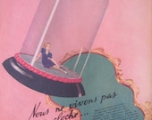 9 x 12" Vintage french advert Back Cover of french fashion magazine Marie Claire septembre 1938