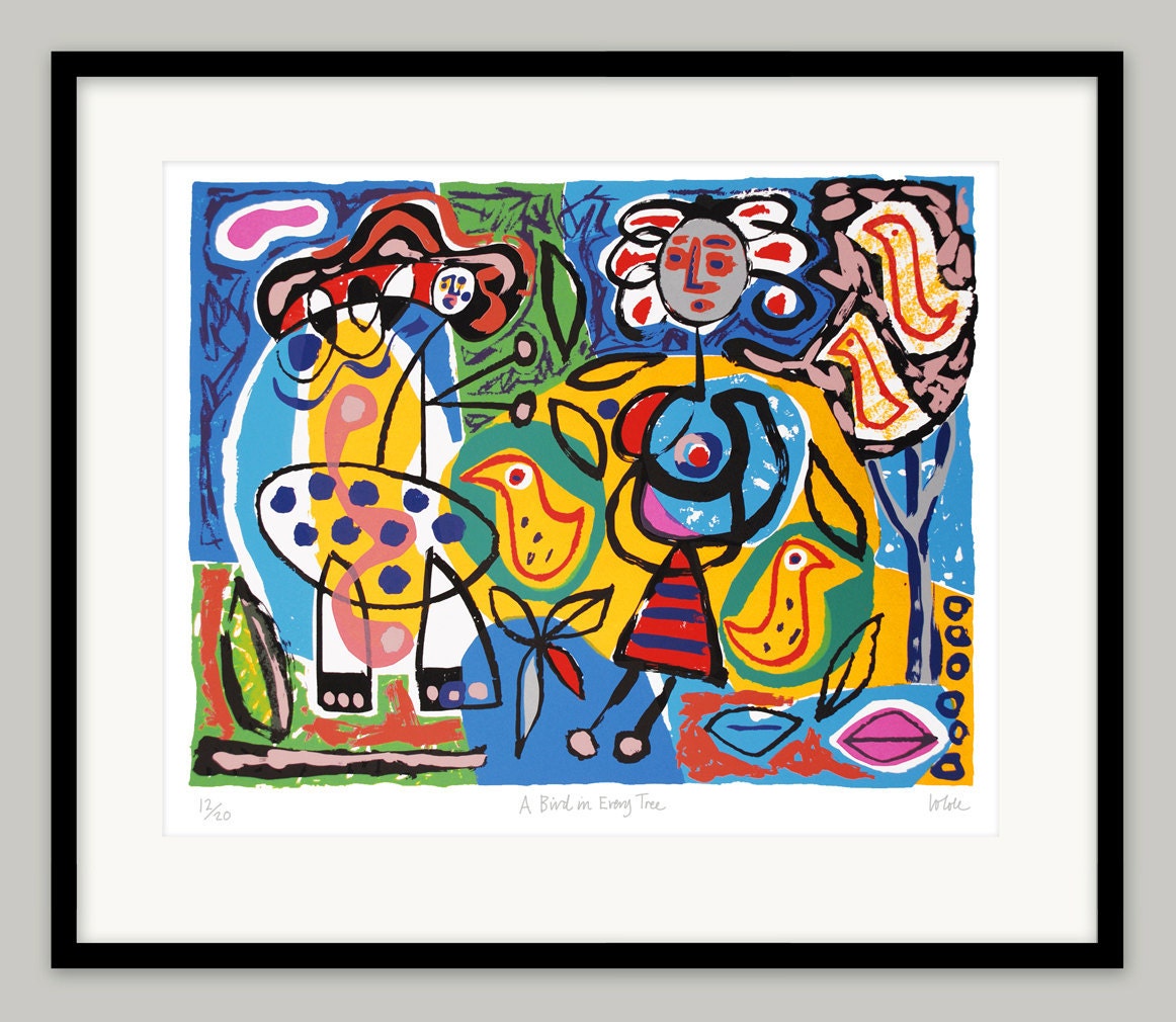 A Bird in Every Tree by Lo Cole - Limited edition screen print