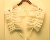 Ruffled tulle opera style bridal shrug- IVORY - Ready to ship