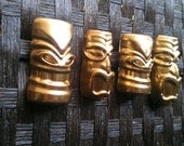 Golden Tiki Mask Magnet set of 4