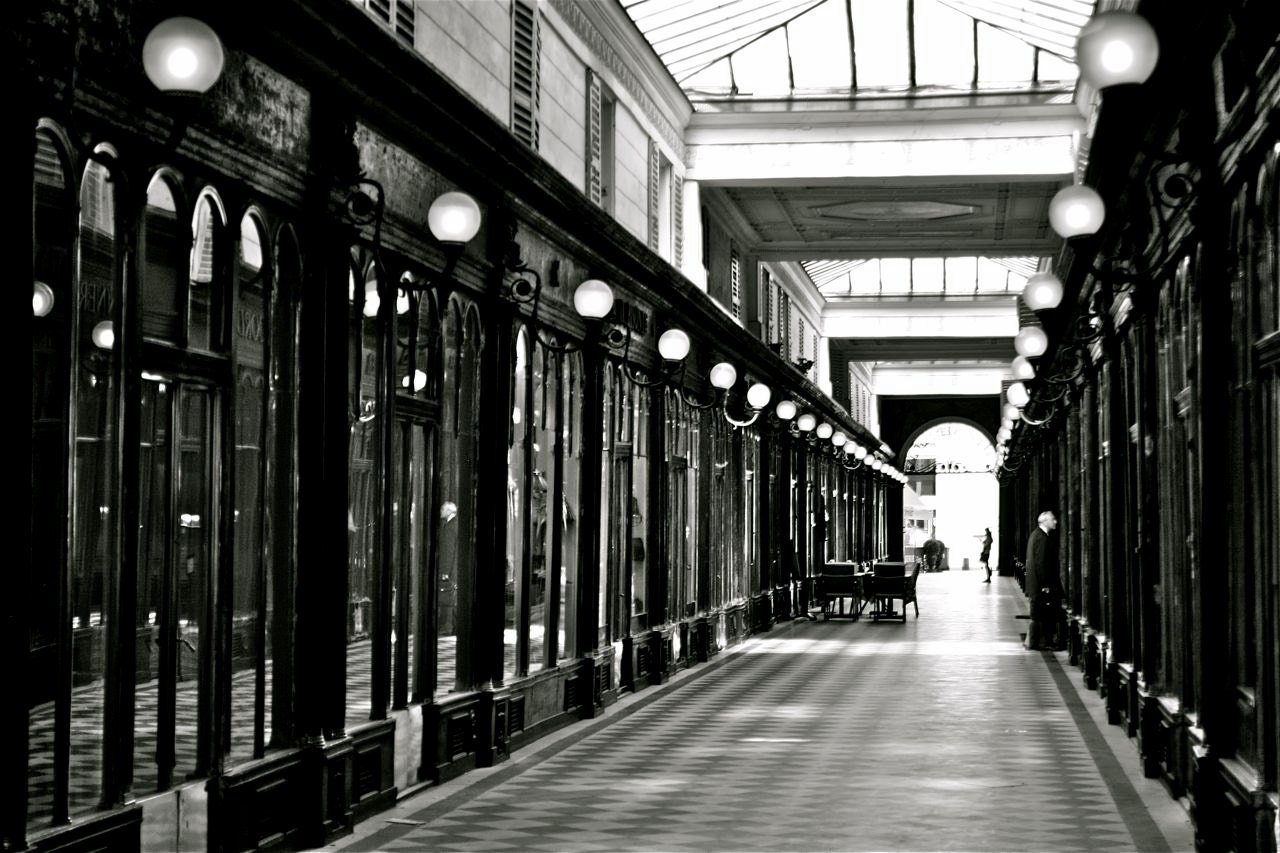 Black and White Paris Photography - Parisian Passage - Haussman -  Fine Art Print - French Home Decor - Paris France - Elegant Classic Photo