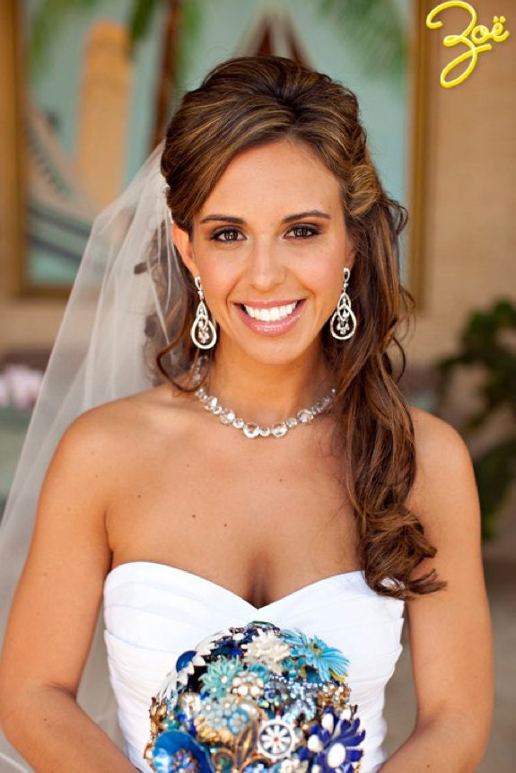 Brooch Bouquet - Custom Modern Jewelry Heirloom Bouquet - Medium