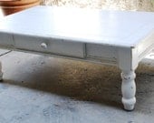 Sold (Can Make Similar Piece for you)Custom Made Beautiful White Sturdy Shabby Chic Coffee Table