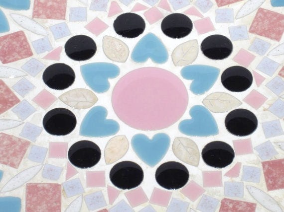 Vintage Mosaic Tiled Plate Or Trivet Eames Era 1950s 1960s