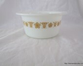 Pyrex Butter Crock Butterfly Gold