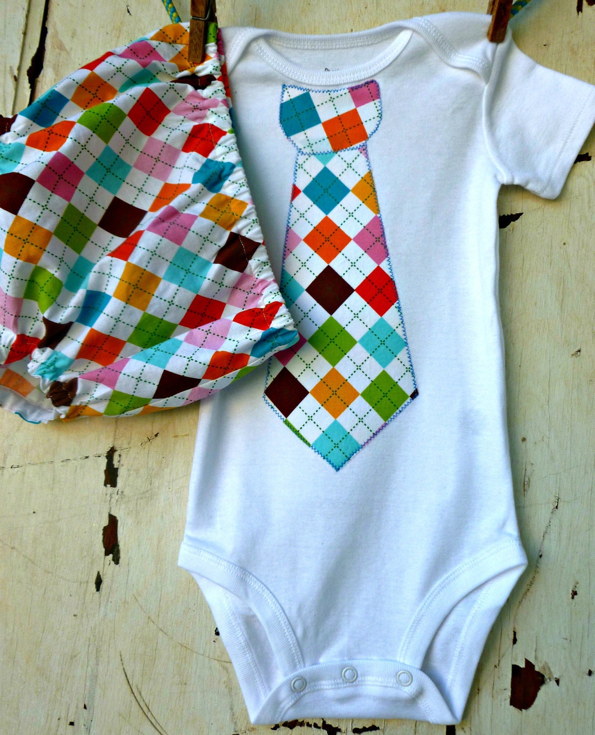 Boys Tie Diaper Cover Set Birthday Outfit Photography Prop Cake Smash