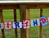 Dr. Seuss' Cat in the Hat Themed Happy Birthday Banner with Coordinating Name Banner