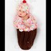 Baby Girl Cocoon Frosted CUPCAKE with Sprinkles Cocoon Set Crochet Newborn Photo Prop