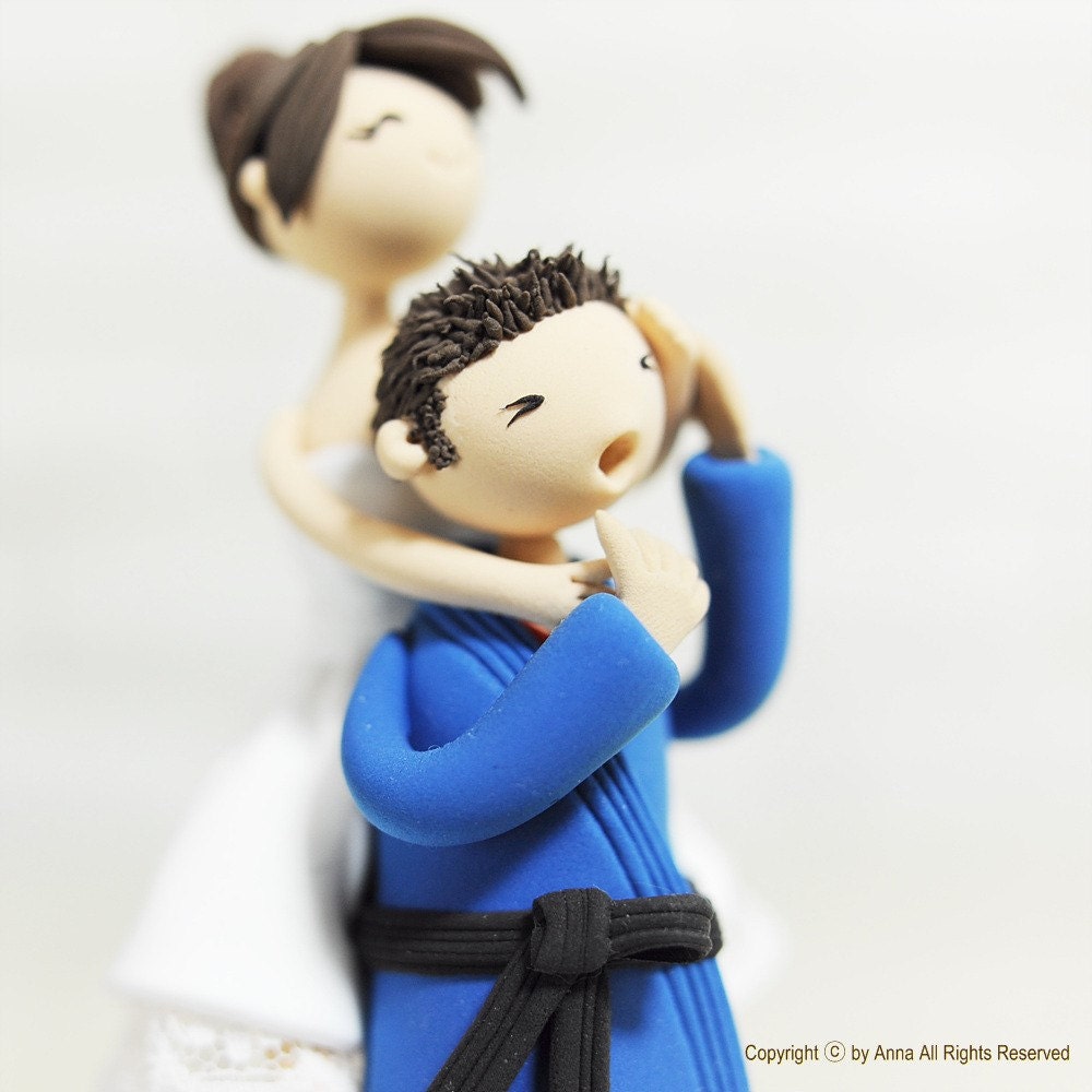 Jiu - Jitsu Judo GI custom wedding cake topper Gift Deco