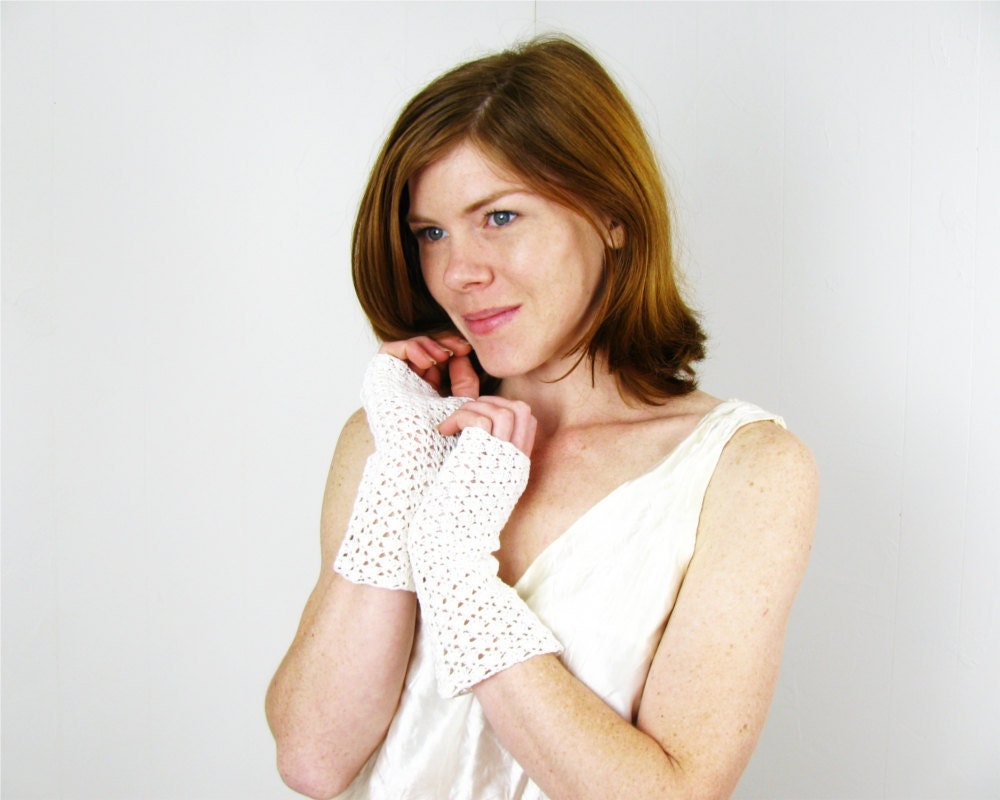 White Lace Bridal Gloves Fingerless Gloves Fine Lace Wedding Accessories Ready To Ship