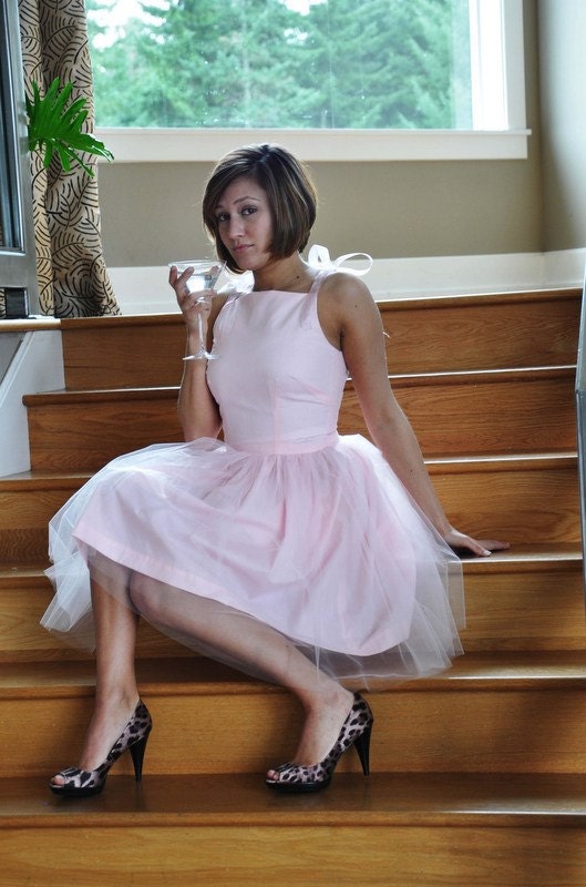 PETIT FOUR Tea Length Wedding Dress,Tulle Skirt, Colors