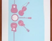 5trings Music Screen Print Poster