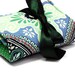 Make up case / Makeup roll in Blue and Green, Makeup bag organizer, five pockets