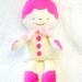 Kids Sugar Cookie Plush Rag Doll in Vanilla with Pink Icing